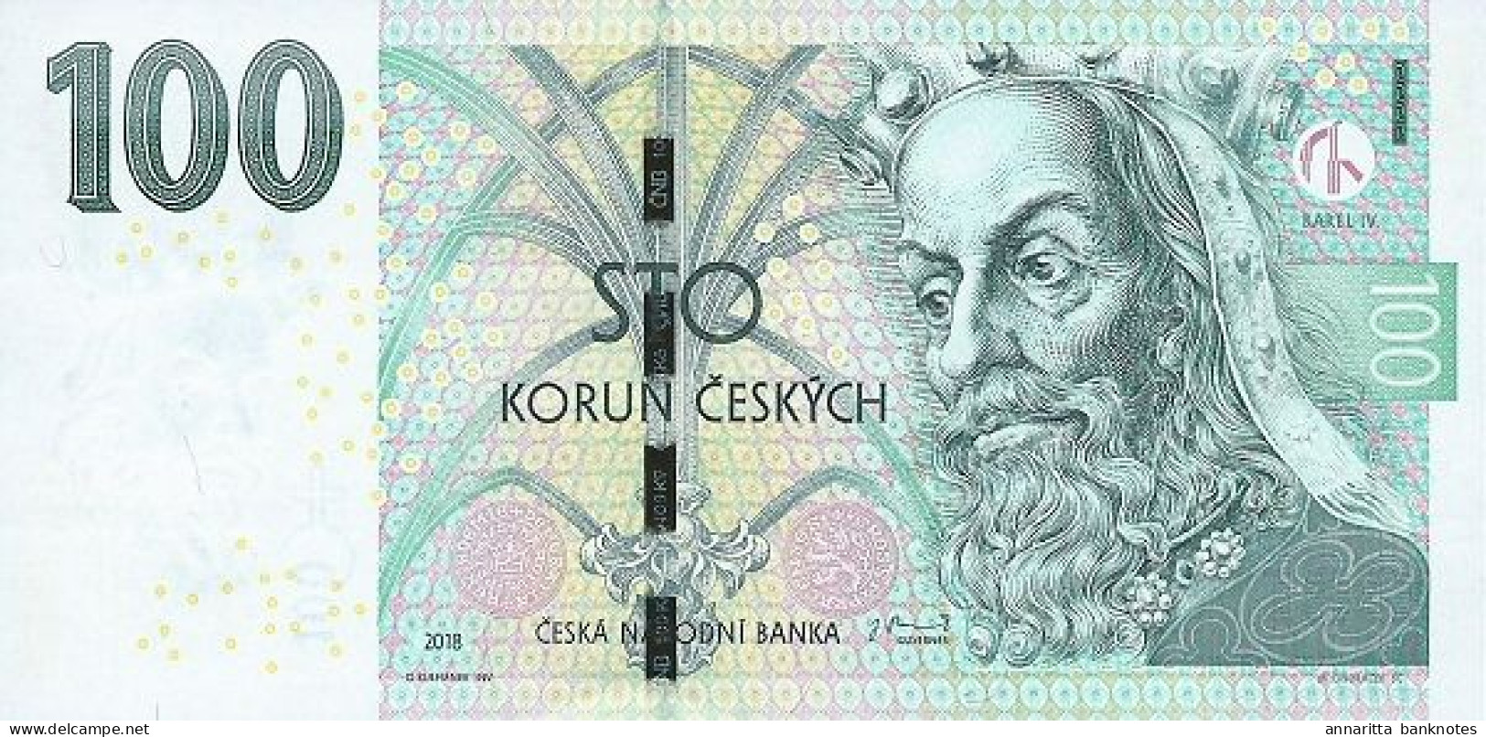 Czech Republic 100 Korun 2018, UNC (P-18b, B-127a) - Czech Republic