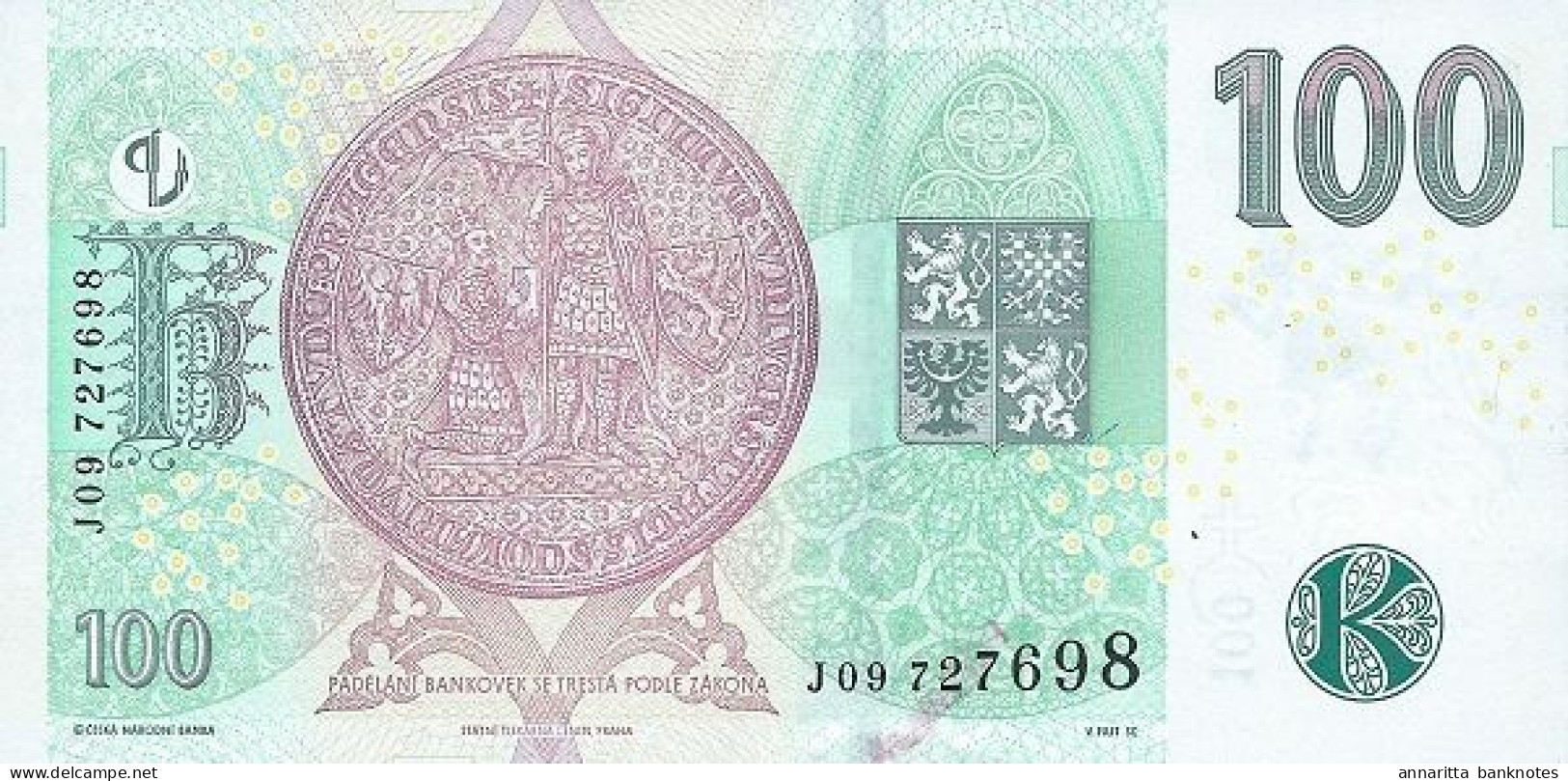 Czech Republic 100 Korun 2018, UNC (P-18b, B-127a) - República Checa