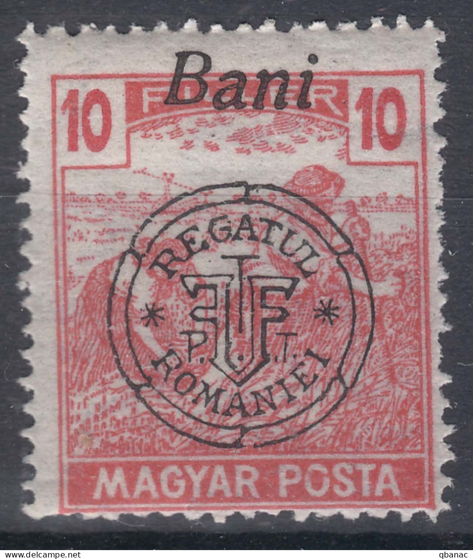 Romania Overprint On Hungary Stamps Occupation Transylvania 1919 Magyar Posta Mi#66 Mint Hinged - Transsylvanië