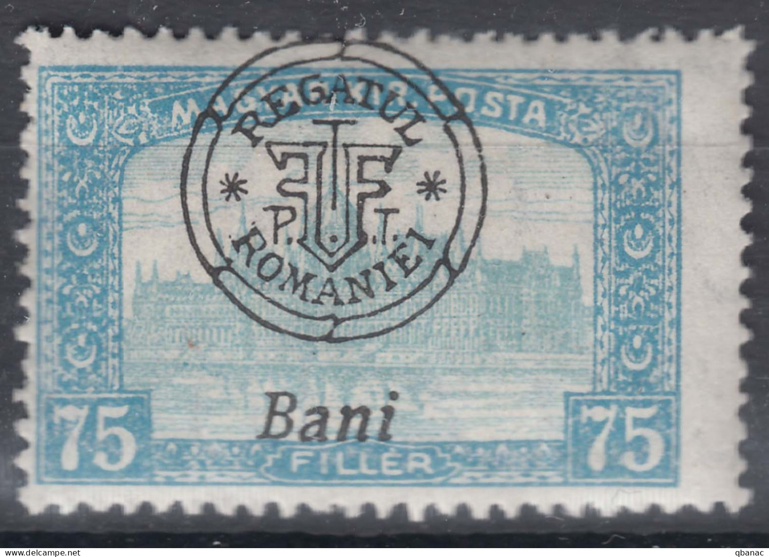 Romania Overprint On Hungary Stamps Occupation Transylvania 1919 Mi#38 II Mint Hinged - Transsylvanië