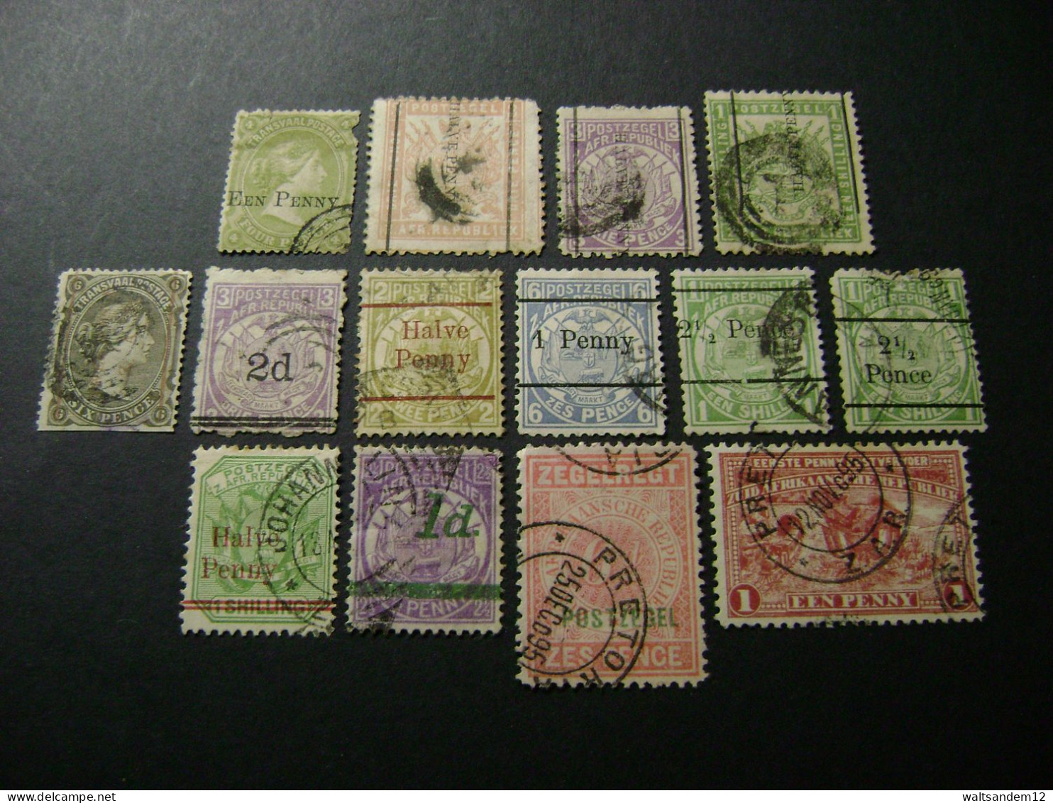 Transvaal (ZAR) Simplified Collection Of 1882-1895 Surcharges /overprints - Used - Transvaal (1870-1909)