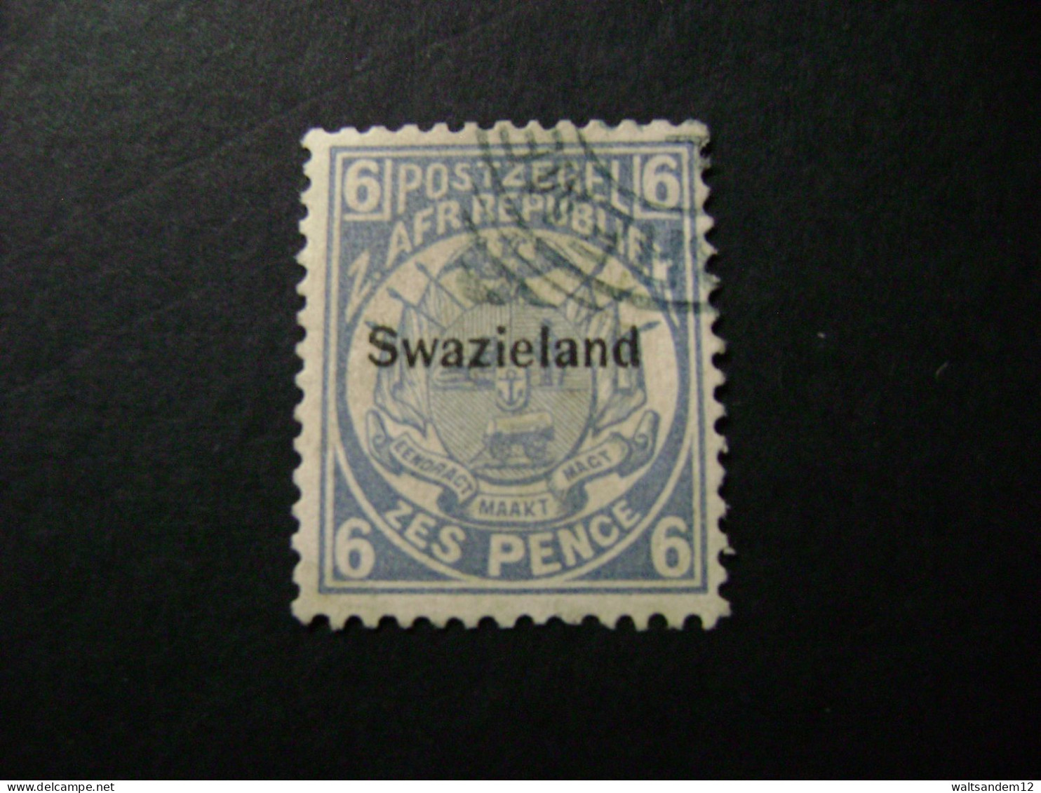 Swaziland - 1889 6d (SG 6) - Used Definitive Stamp - Swasiland (...-1967)