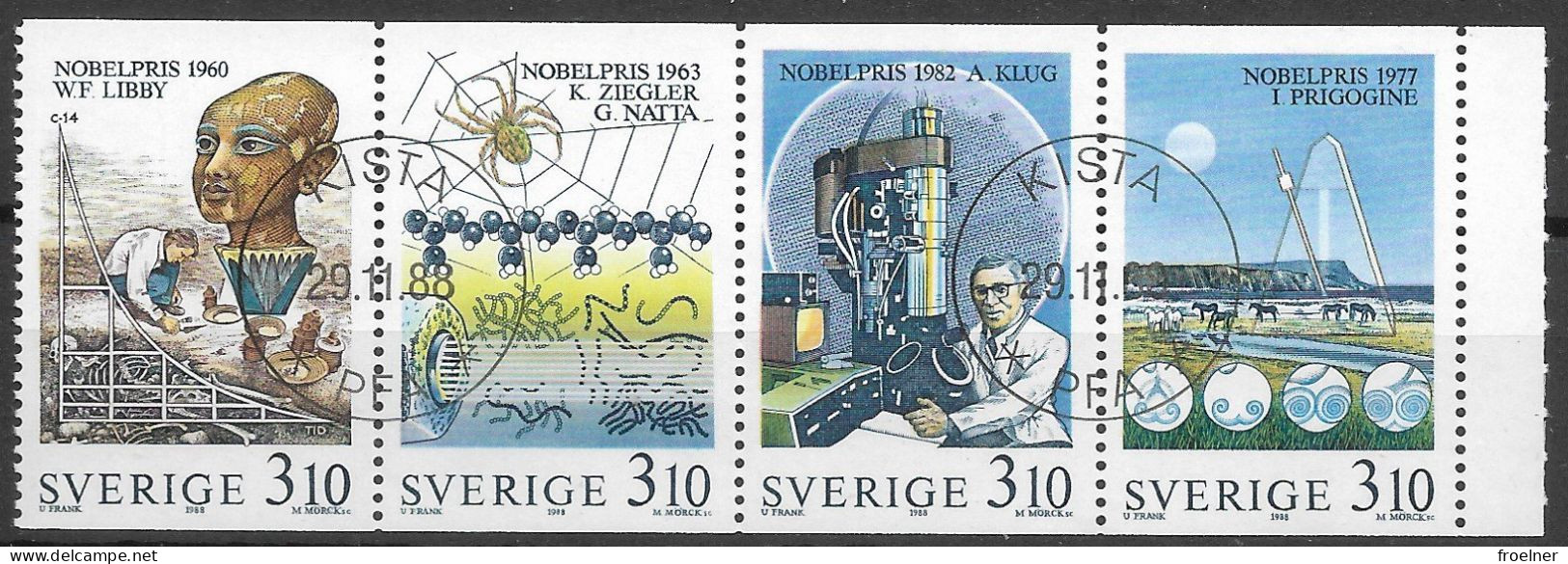 Sweden MI SE 1516-1519 Nobel Laureates In Chemistry Used - Blocs-feuillets