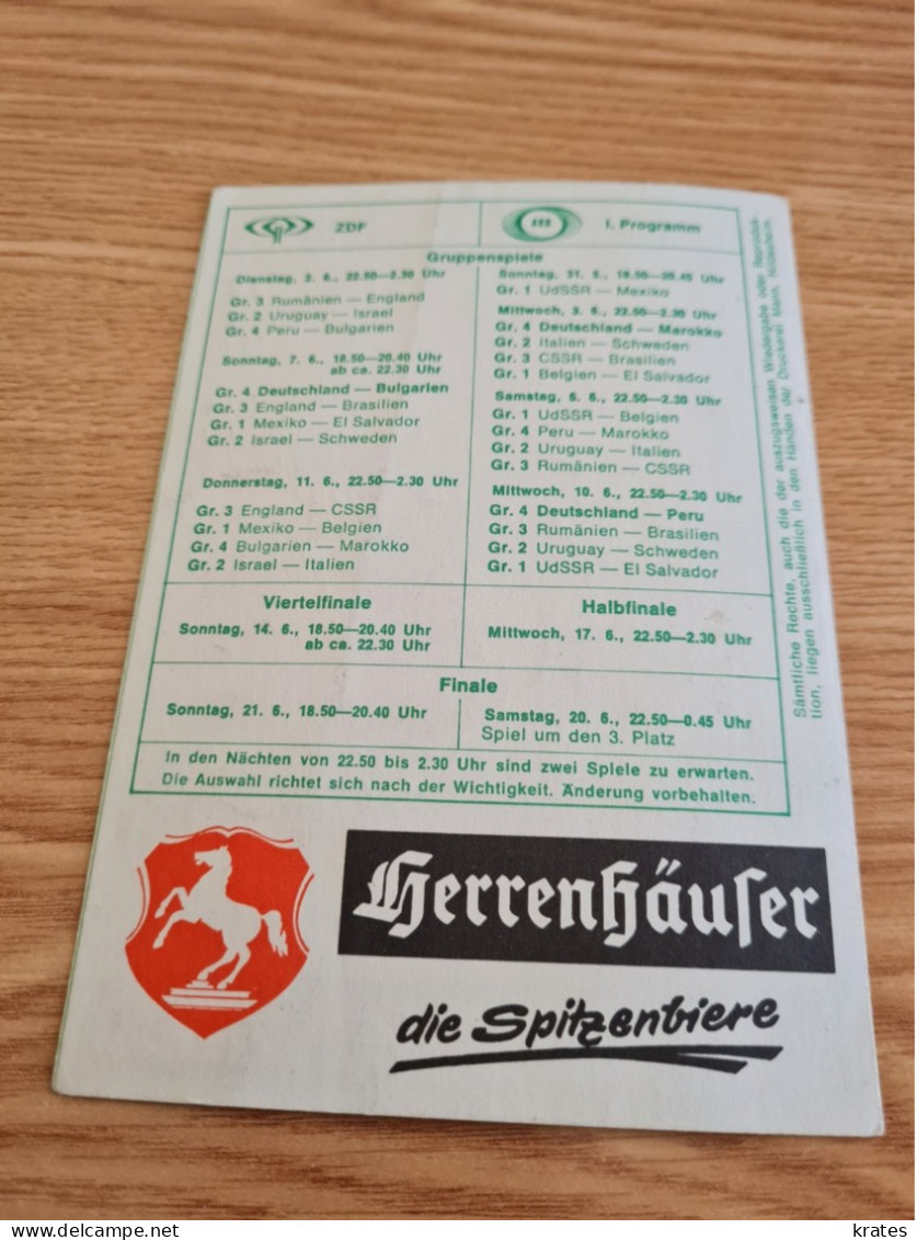 Old Sport Brochure - Soccer WM 1970 - Altri & Non Classificati