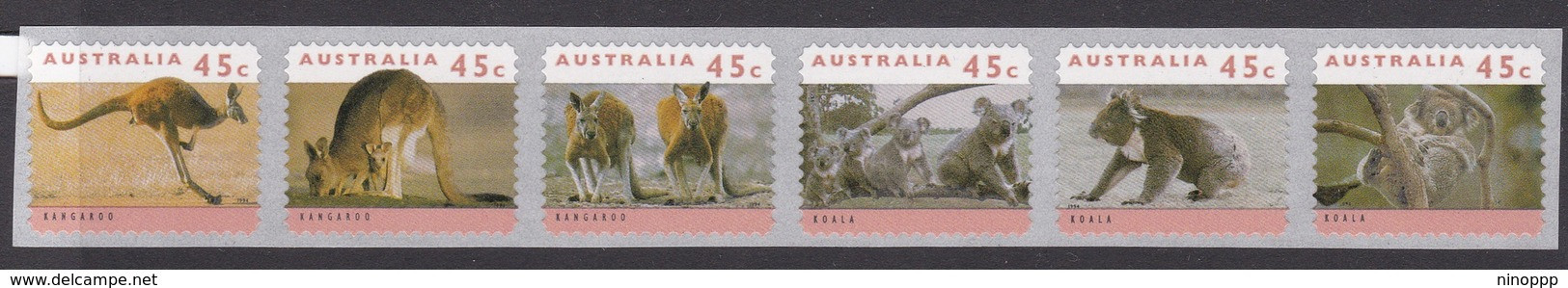 Australia ASC 1441d 1994 Koalas And Kangaroos, Self Adhesive, Pemara Printing, Mint Never Hinged - Ungebraucht