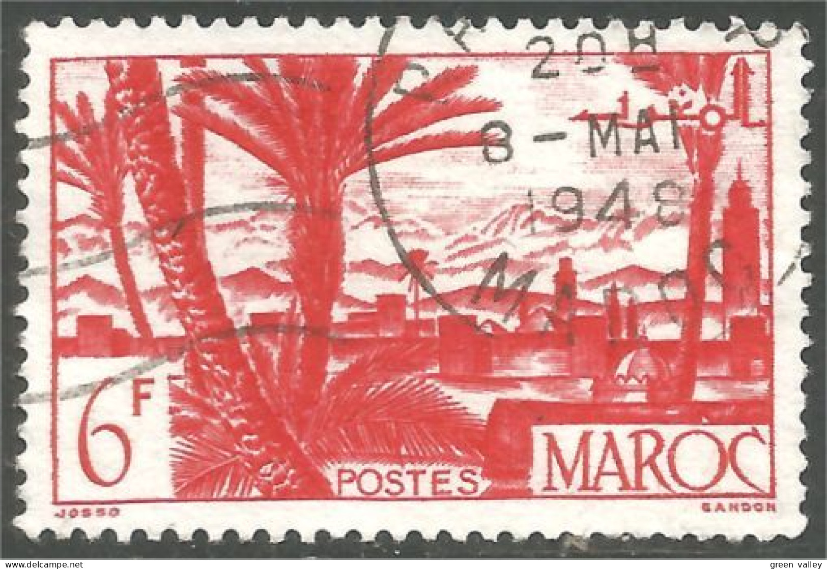 XW01-2570 Maroc Oasis Palm Tree Palmier - Used Stamps