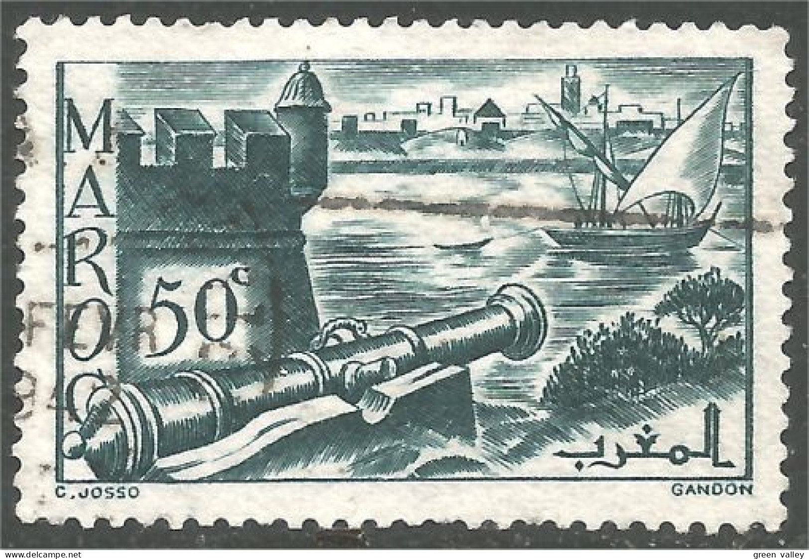 XW01-2563 Maroc Remparts Salé Battlements Fortifications Canon Cannon - Used Stamps