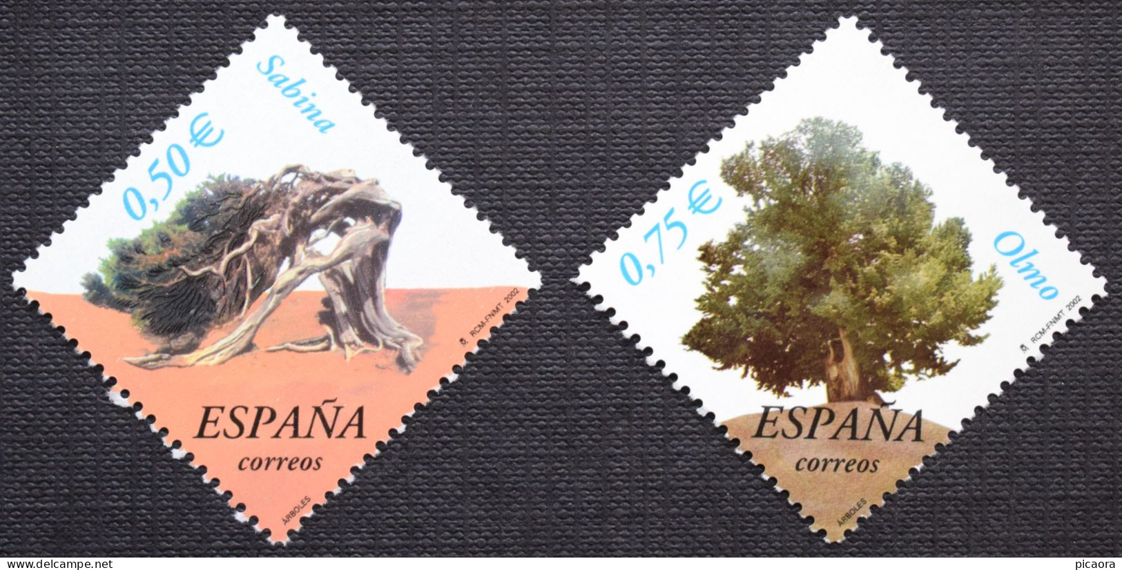 España Spain 2002  Arboles  Sabina  Olmo  Mi 3712/13  Yv 3432/33  Edi 3867/68  Nuevo New MNH ** - Trees