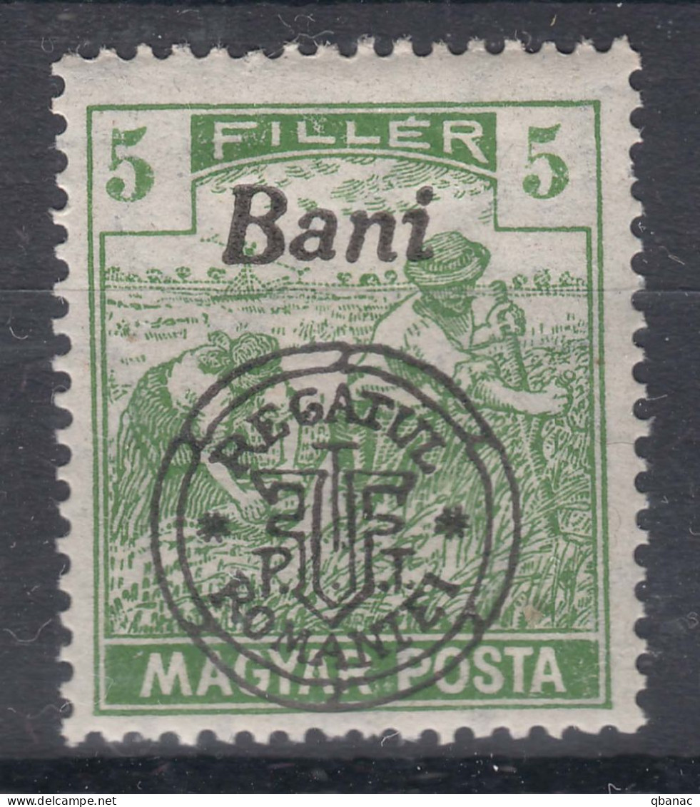 Romania Overprint On Hungary Stamps Occupation Transylvania 1919 Magyar Posta Mi#65 Mint Hinged - Transilvania