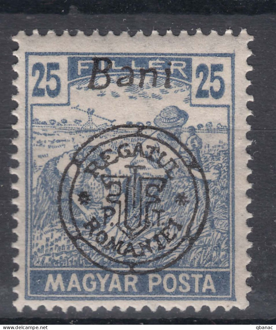 Romania Overprint On Hungary Stamps Occupation Transylvania 1919 Magyar Posta Mi#68 Mint Hinged - Transylvania