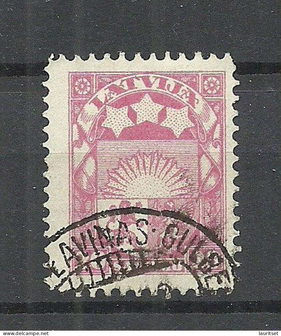 LETTLAND Latvia 1927 O PLAVINAS-GULBENE Railway Cancel Michel 121 Type I - Lettland