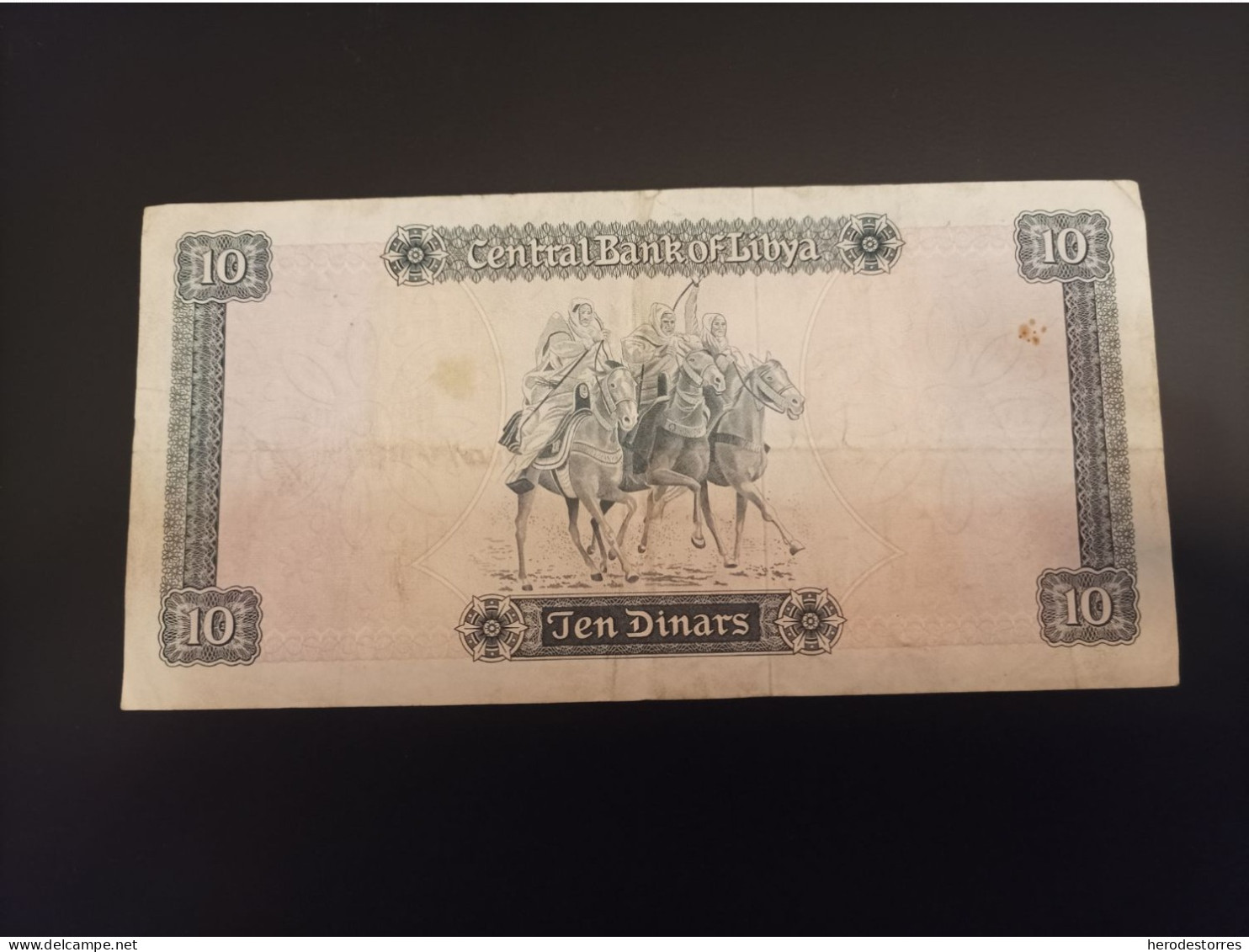 Billete De Libia De 10 Dinars, Año 1972, Serie A - Libye