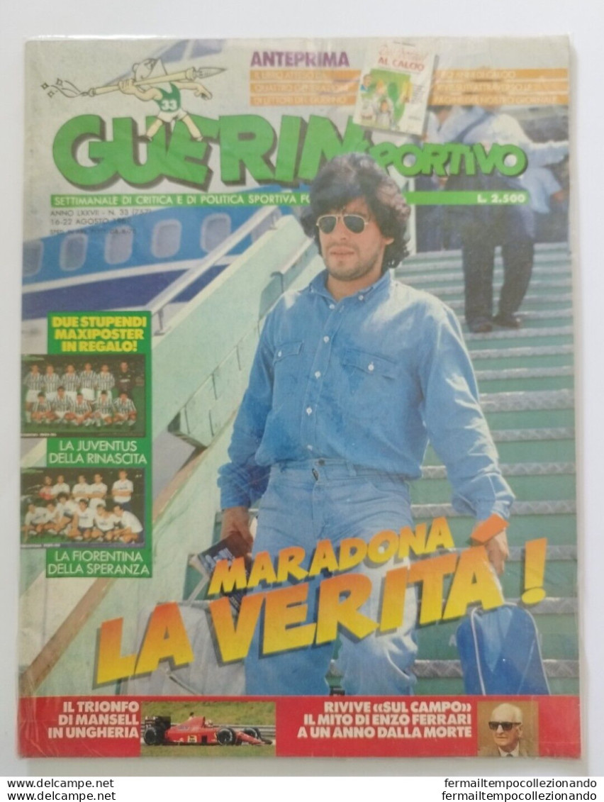 Bo Rivista Guerin Sportivo Maradona La Verita' Agosto 1989 - Libri