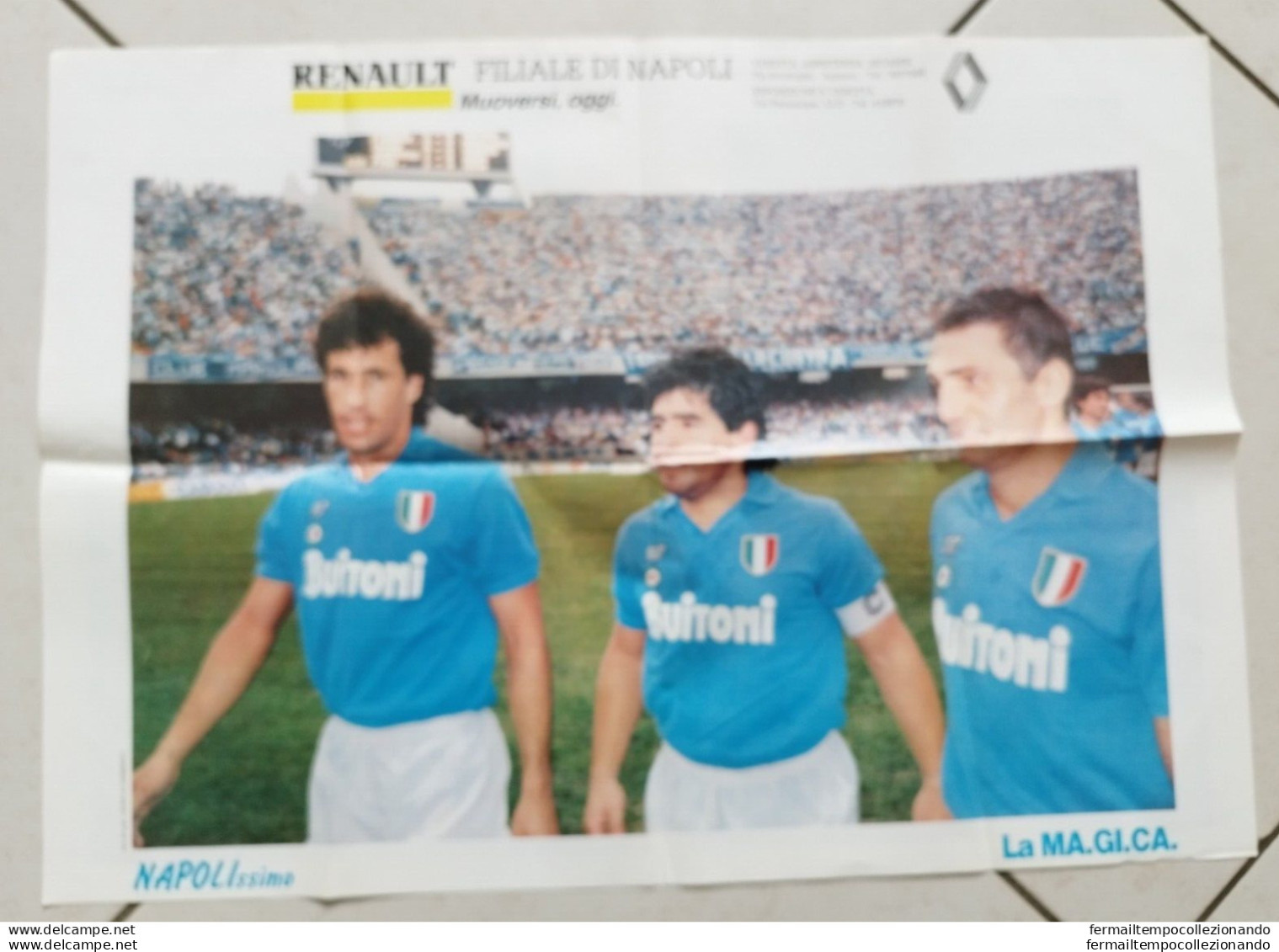 Bo Poster  Napoli Calcio La Magica Maradona Giordano Careca - Libros