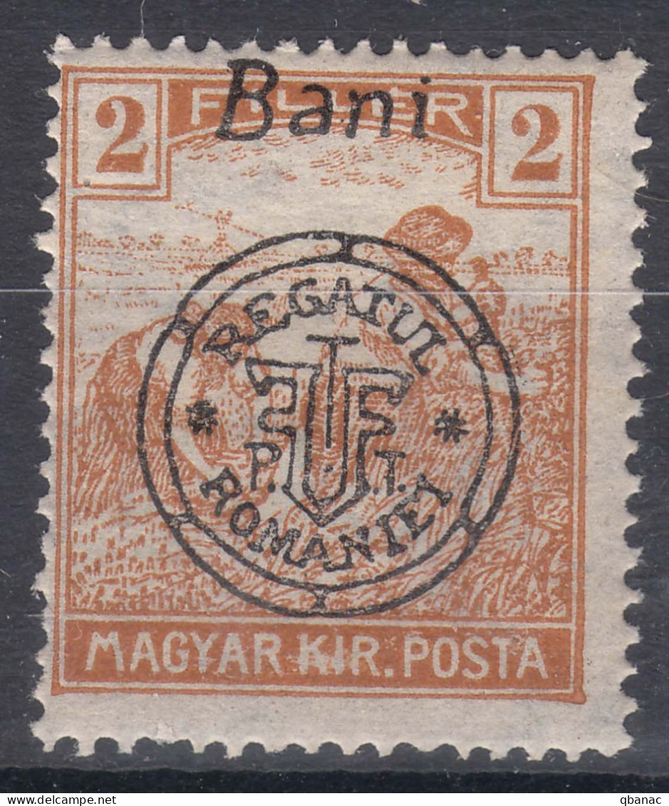 Romania Overprint On Hungary Stamps Occupation Transylvania 1919 Mi#26 II Mint Hinged - Transilvania