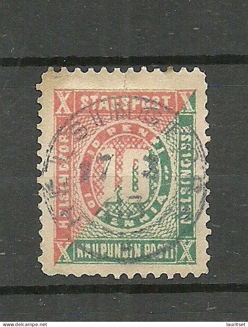 FINLAND HELSINKI 1881 Local City Post Stadtpost Helsinki 10 Pen Perf 11 1/2 O NB! Small Tear At Upper Margin - Emissioni Locali