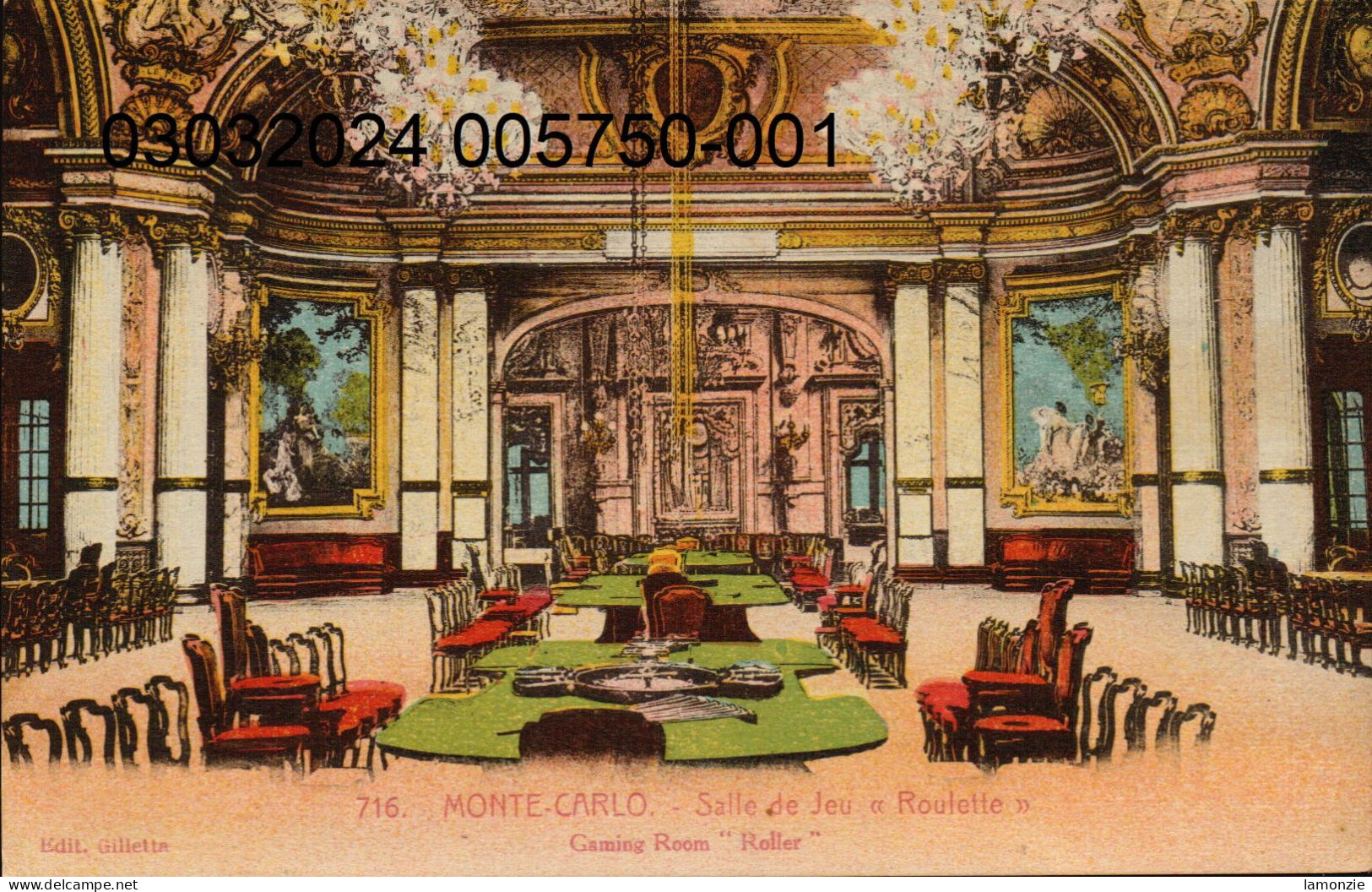 MONACO. 3 Cpa   - Vue De La Tête De Chien / Le Théâtre /  Casino Room "Roller".   (scans Recto-verso) - Colecciones & Lotes