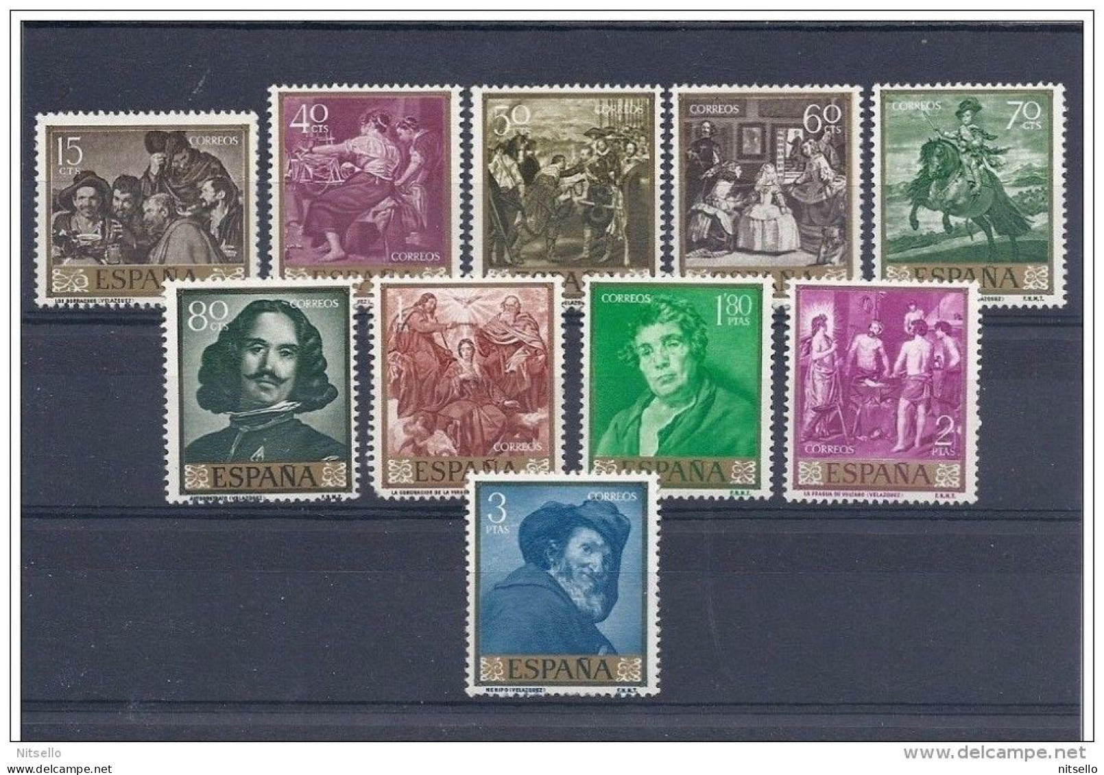 LOTE 2000  ///  (C060)  ESPAÑA  1959   - EDIFIL 1238/47** MNH     DIEGO VELAZQUEZ. - Nuovi