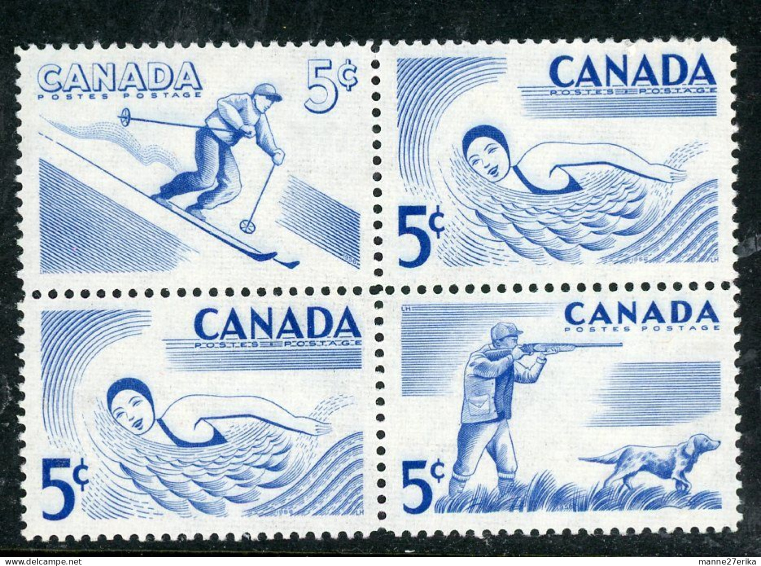 Canada MNH 1957 "Recreational Sports" - Unused Stamps