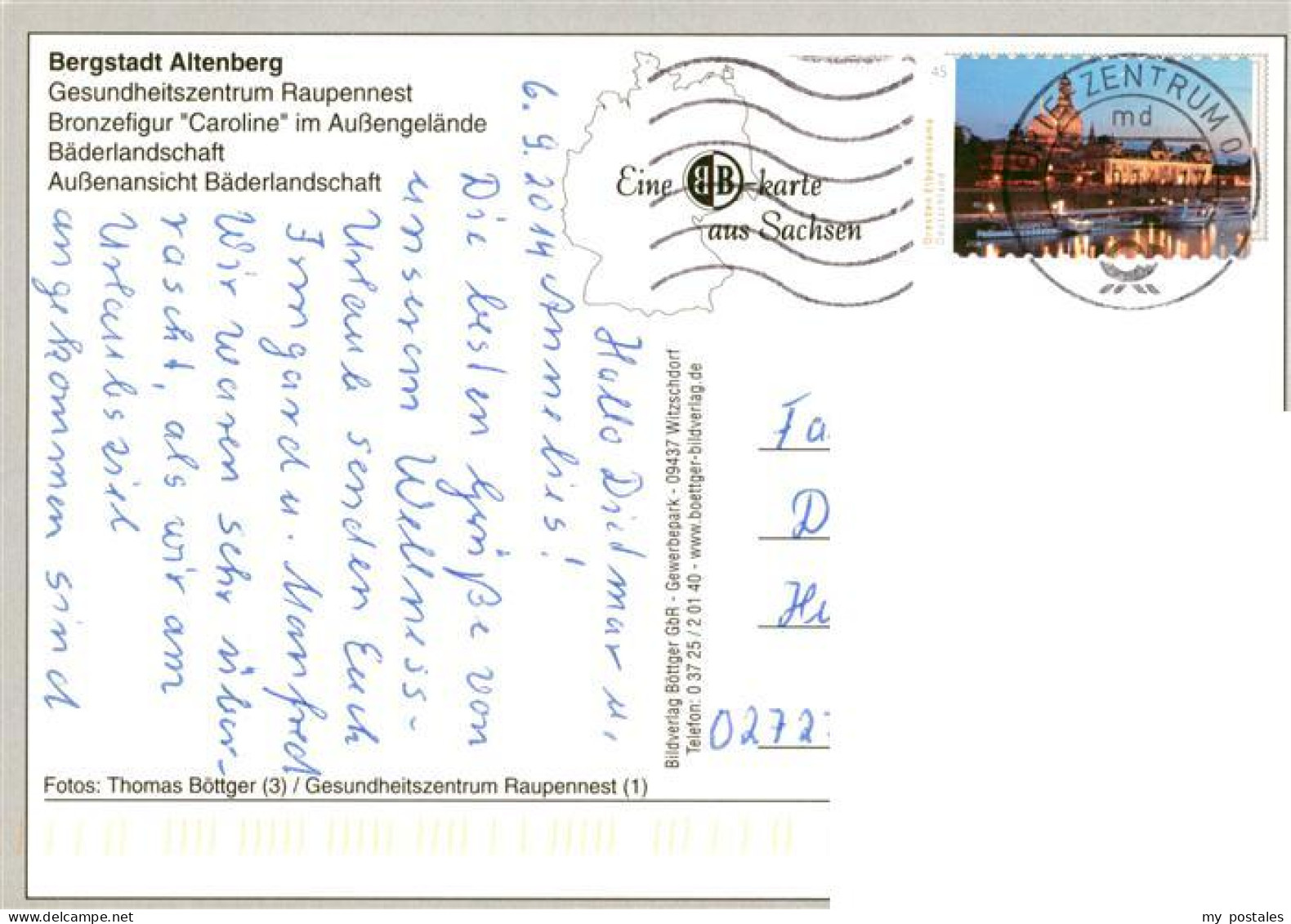 73961964 Altenberg__Osterzgebirge Gesundheitszentrum Raupennest Bronzefigur Caro - Geising