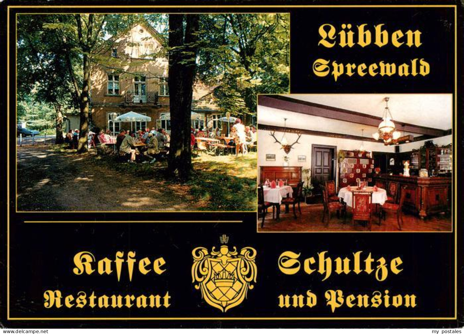 73961893 Luebben_Spreewald Kaffee Restaurant Schultze Gastraum Freiterrasse - Lübben (Spreewald)