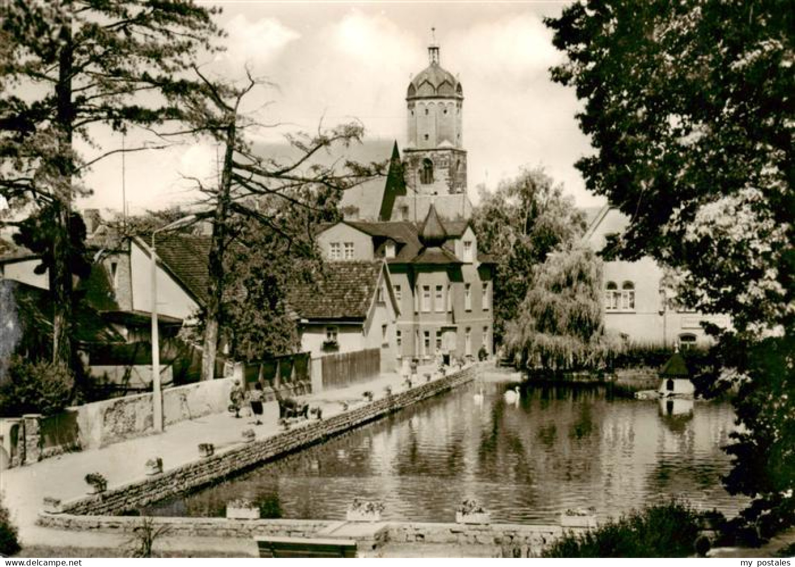 73921607 Neustadt_Orla Gamsenteich Mit Blick Zur Kirche - Neustadt / Orla