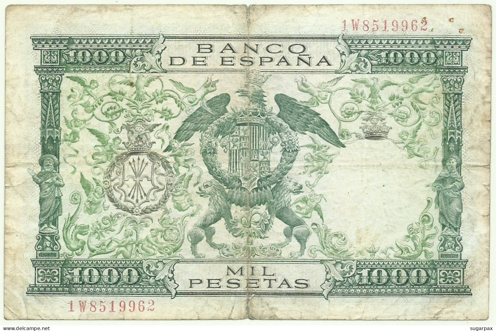 ESPAÑA - 1000 Pesetas - 29.11.1957 ( 1958 ) - Pick 149 - Serie 1 W - Reyes Católicos - 1.000 - 1000 Peseten