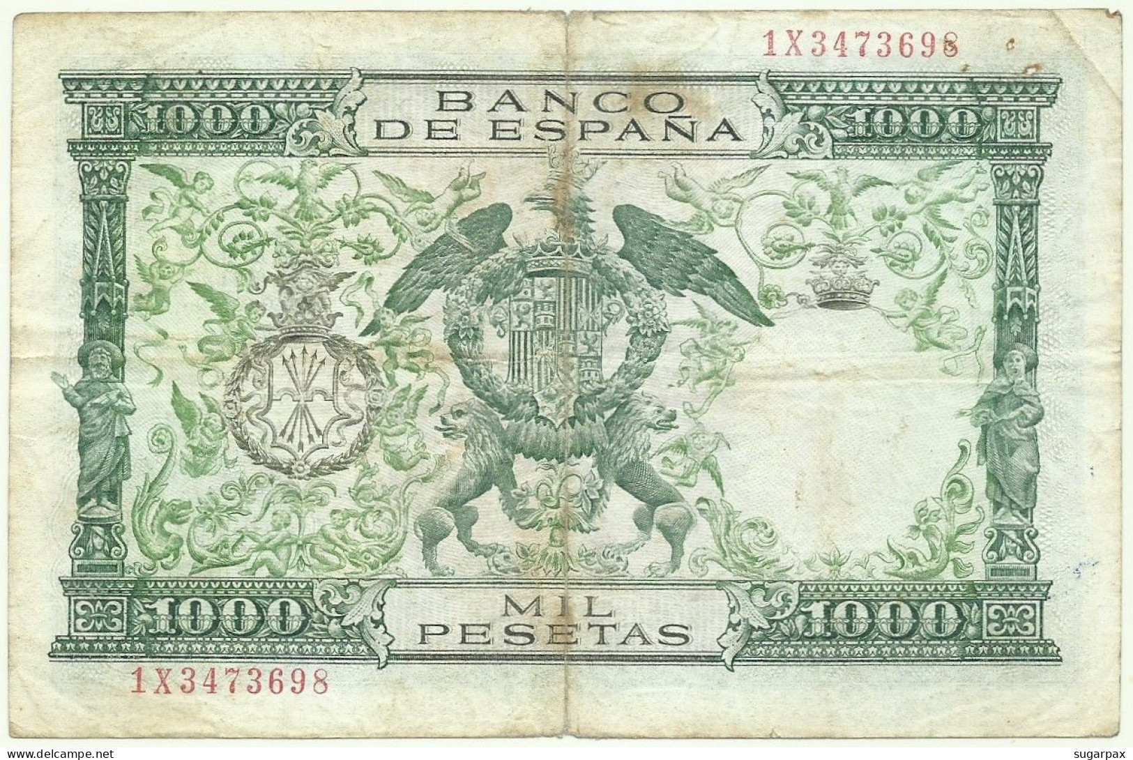 ESPAÑA - 1000 Pesetas - 29.11.1957 ( 1958 ) - Pick 149 - Serie 1 X - Reyes Católicos - 1.000 - 1000 Pesetas