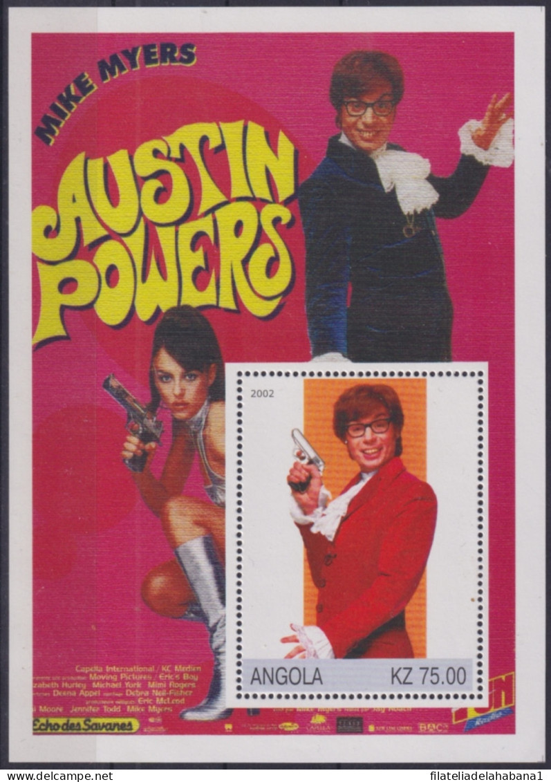 F-EX48734 ANGOLA MNH 2002 AUSTIN POWERS MIKE MYERS CINEMA MOVIE CARTELES.  - Cinema