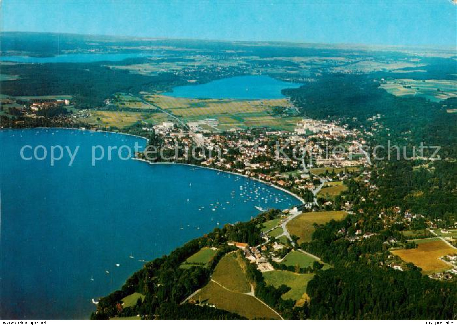 73813577 Herrsching Ammersee Fliegeraufnahme Mit Pilsen Und Woerthsee Herrsching - Herrsching