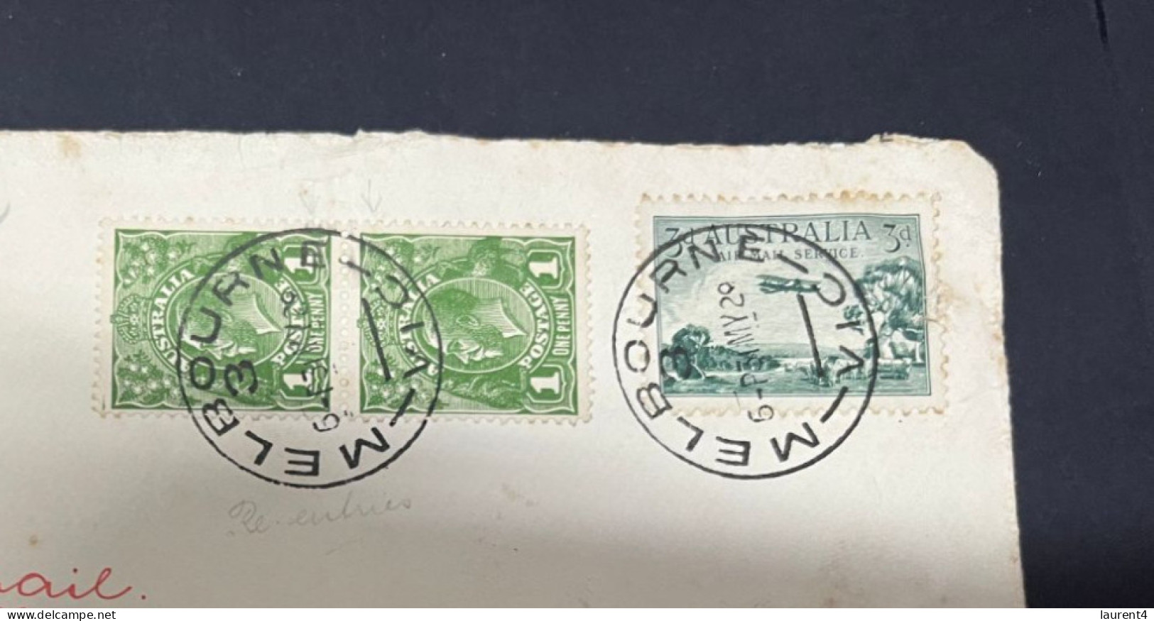 3-3-2024 (2 Y 3) Posted 1929 - First Air Mail From Melbourne To Western Australia (within Australia) - AIR MAIL Letter - Primi Voli