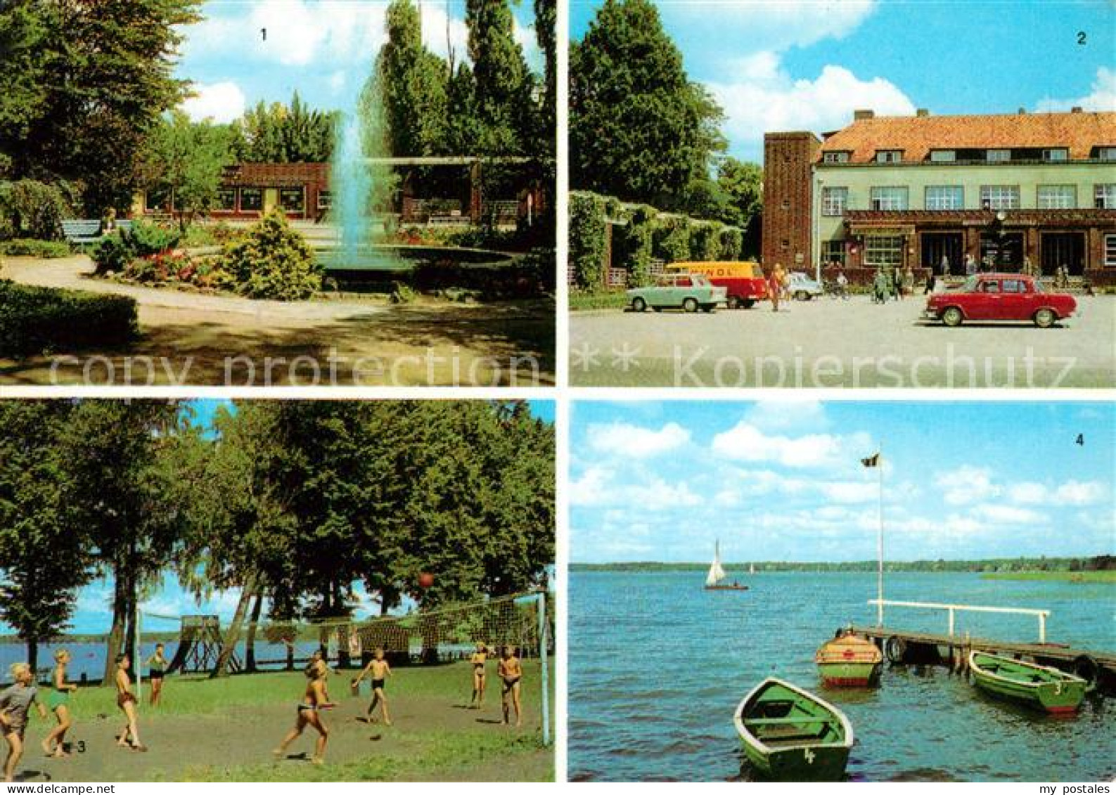 73128659 Wandlitz Wandlitzsee Anlage Springbrunnen Bahnhof Strandbad Bootsanlege - Wandlitz