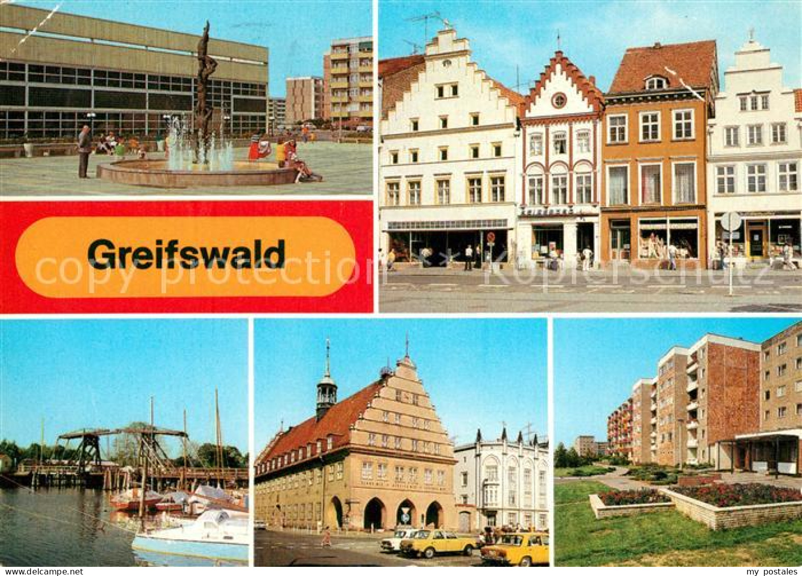 73128603 Greifswald Plastik Vor Sporthalle Platz Der Freundschaft Wiecker Brueck - Greifswald