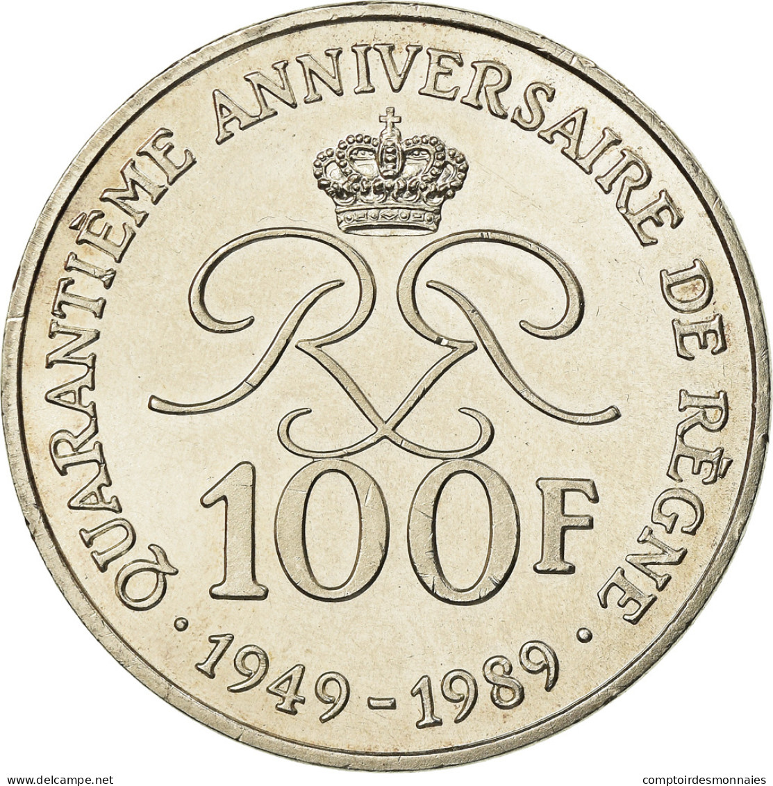 Monnaie, Monaco, Rainier III, 100 Francs, 1989, SUP, Argent, KM:164 - 1960-2001 Neue Francs