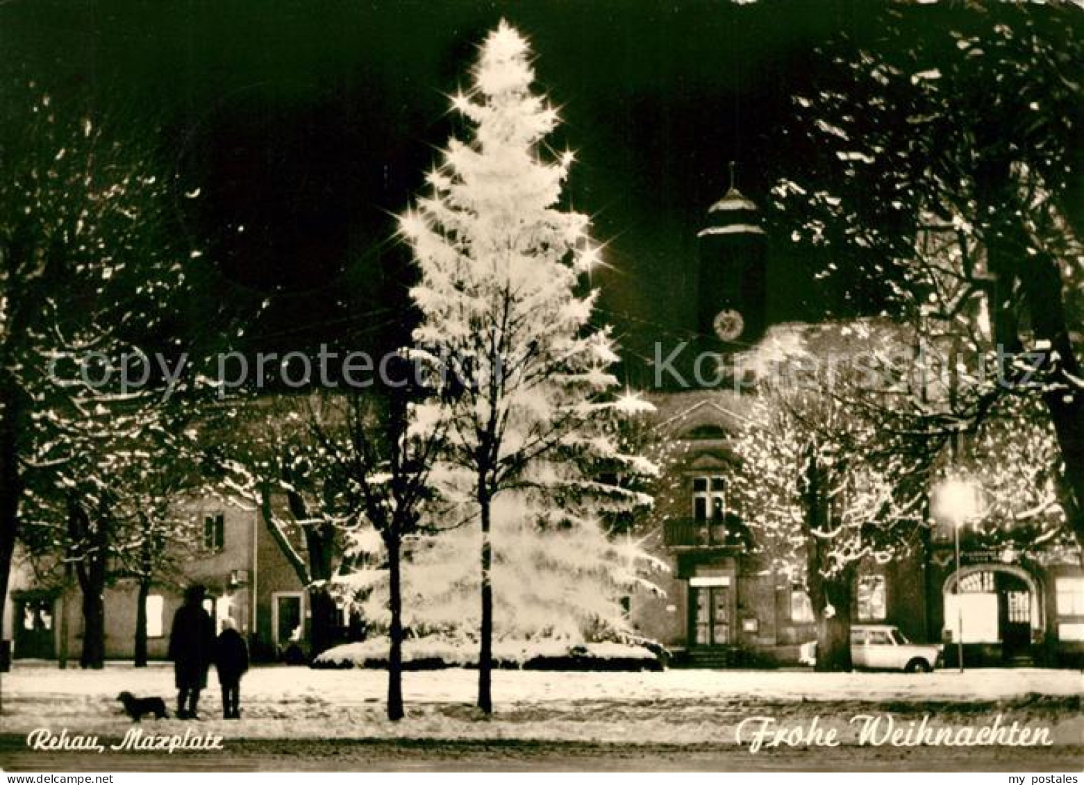 73127685 Rehau Oberfranken Maxplatz Weihnachtskarte  Rehau Oberfranken - Rehau