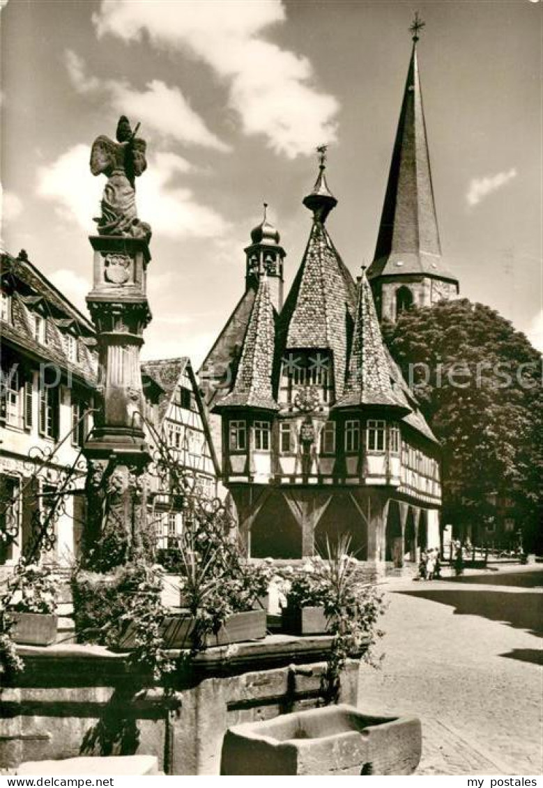 73127387 Michelstadt Marktplatz Mit Rathaus 15. Jhdt. Historisches Gebaeude Brun - Michelstadt