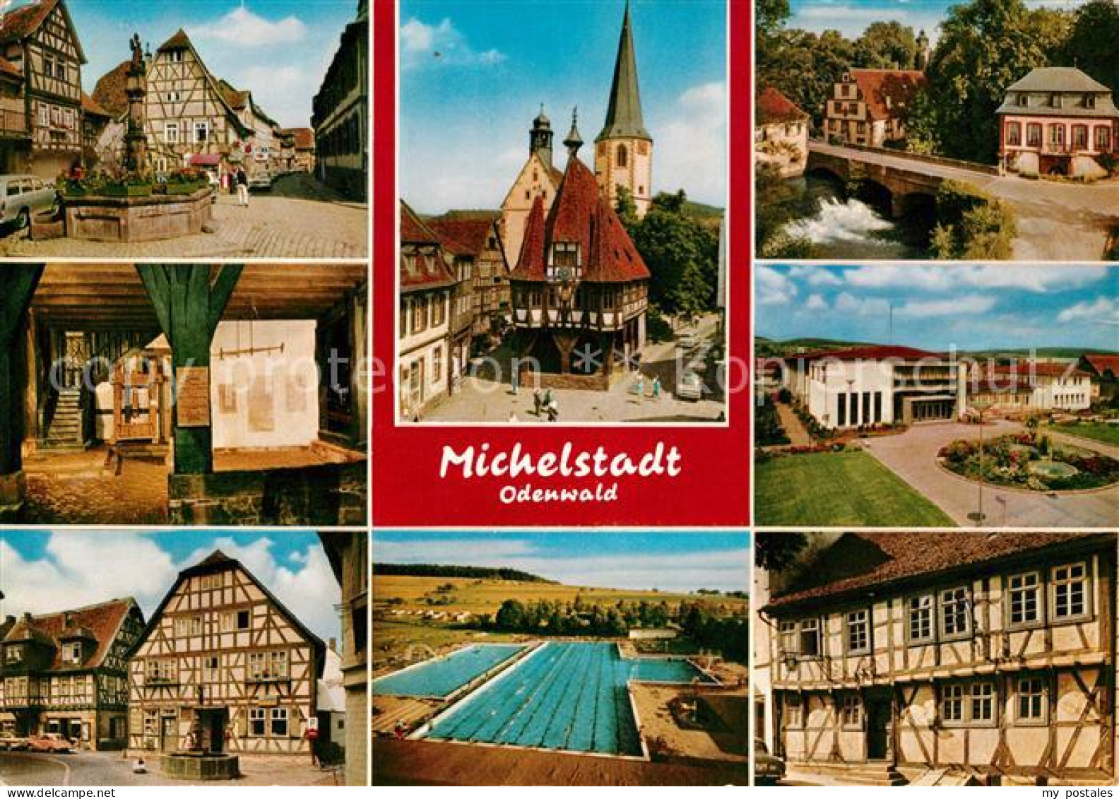 73126852 Michelstadt Marktplatz Fachwerkhaeuser Parkanlagen Michelstadt - Michelstadt