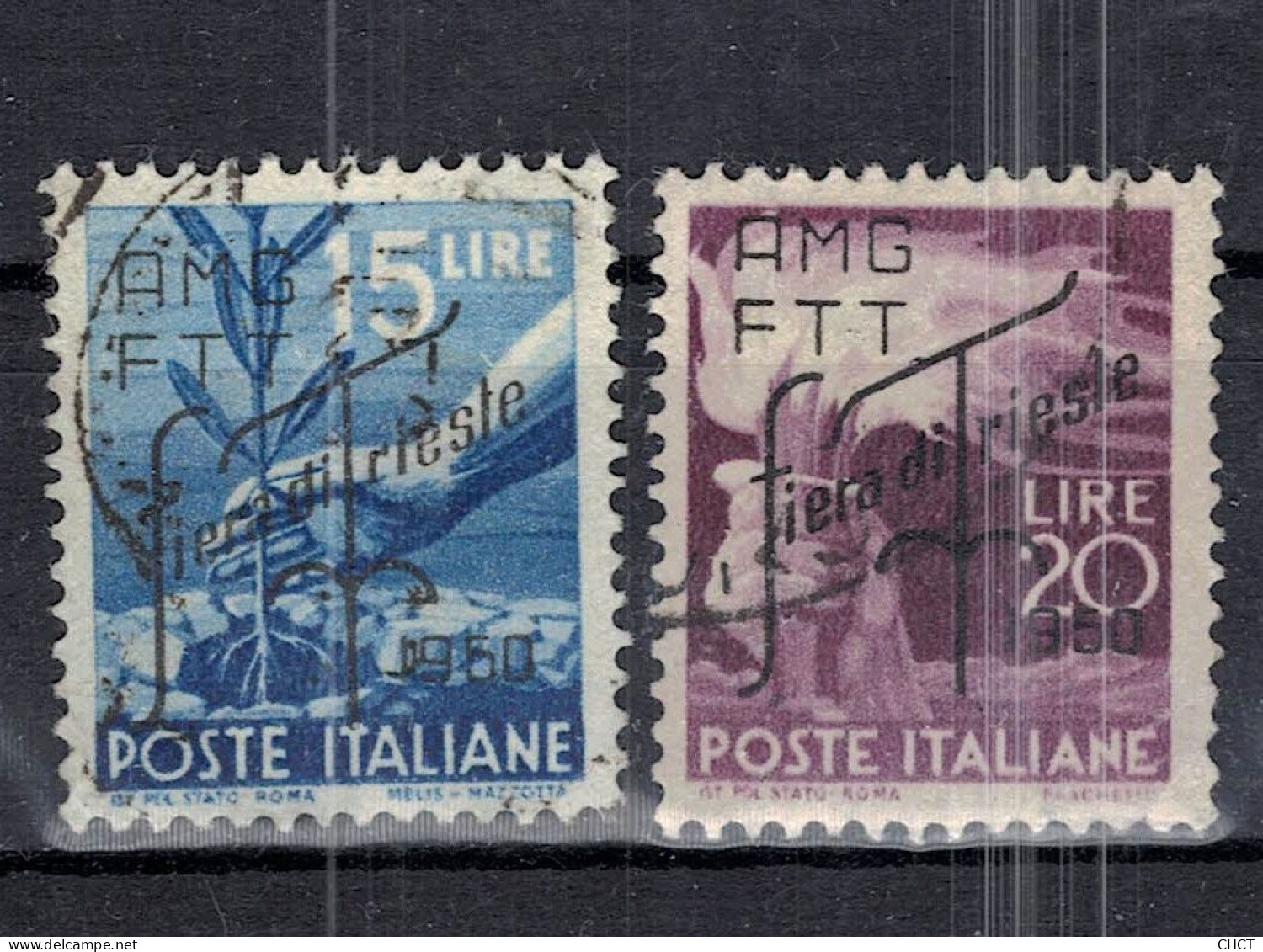 CHCT74 - Motives, AMG-FTT Overprint, Trieste A, 1950, Complete Series, Italy - Afgestempeld