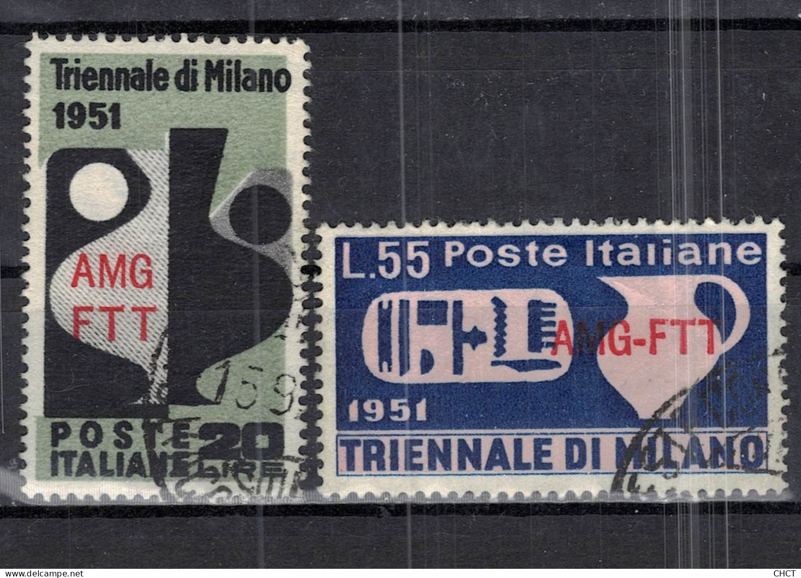 CHCT74 - Milan Triannual, Triennale Di Milano, AMG-FTT Overprint, Trieste A, 1951, Complete Series, Italy - Oblitérés