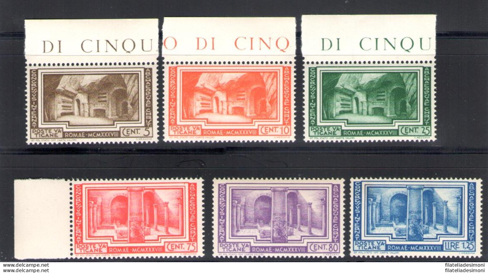 1938 Vaticano,  Francobolli Nuovi , Annata Completa 14 Valori - (8 Valori Di Pos - Años Completos