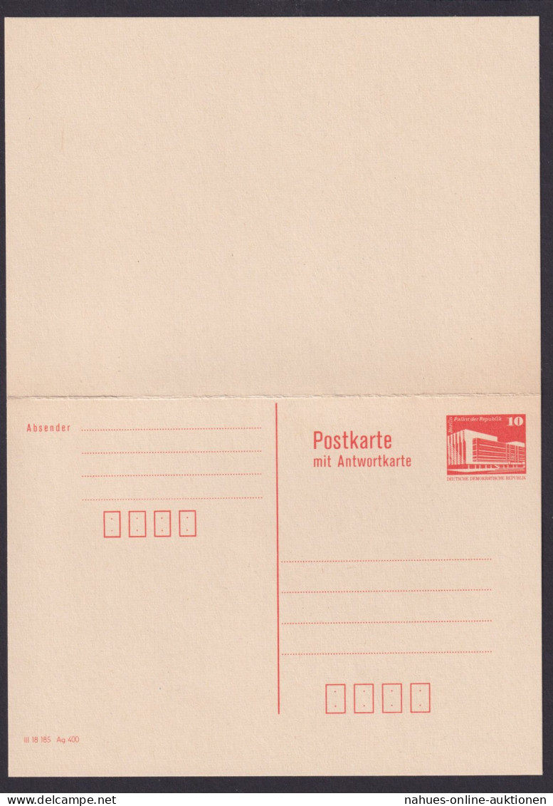 DDR Ganzsache P 88 Bauwerke Frage & Antwort Luxus Kat.-Wert 6,50 - Postcards - Used