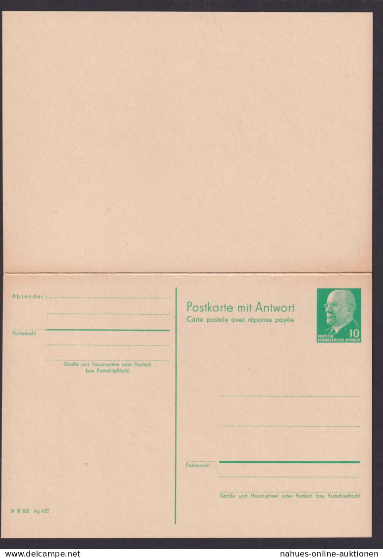 DDR Ganzsache P 77 Ulbricht Frage & Antwort Luxus Kat.-Wert 8,50 - Cartes Postales - Oblitérées