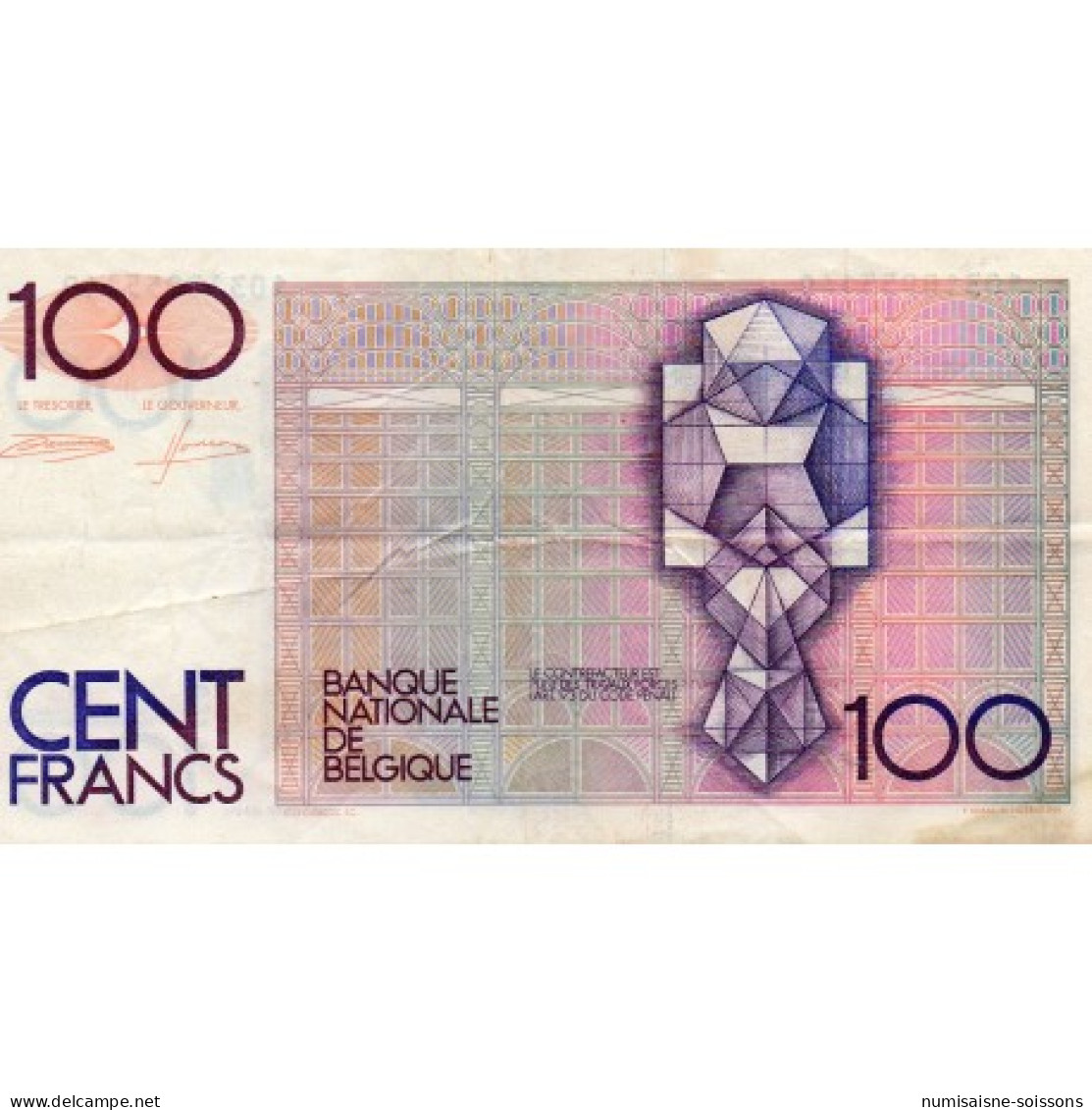 BELGIQUE - PICK 142 - 100 FRANCS - NON DATE (1982 - 1994) - TTB - [ 1] …-1830 : Before Independence