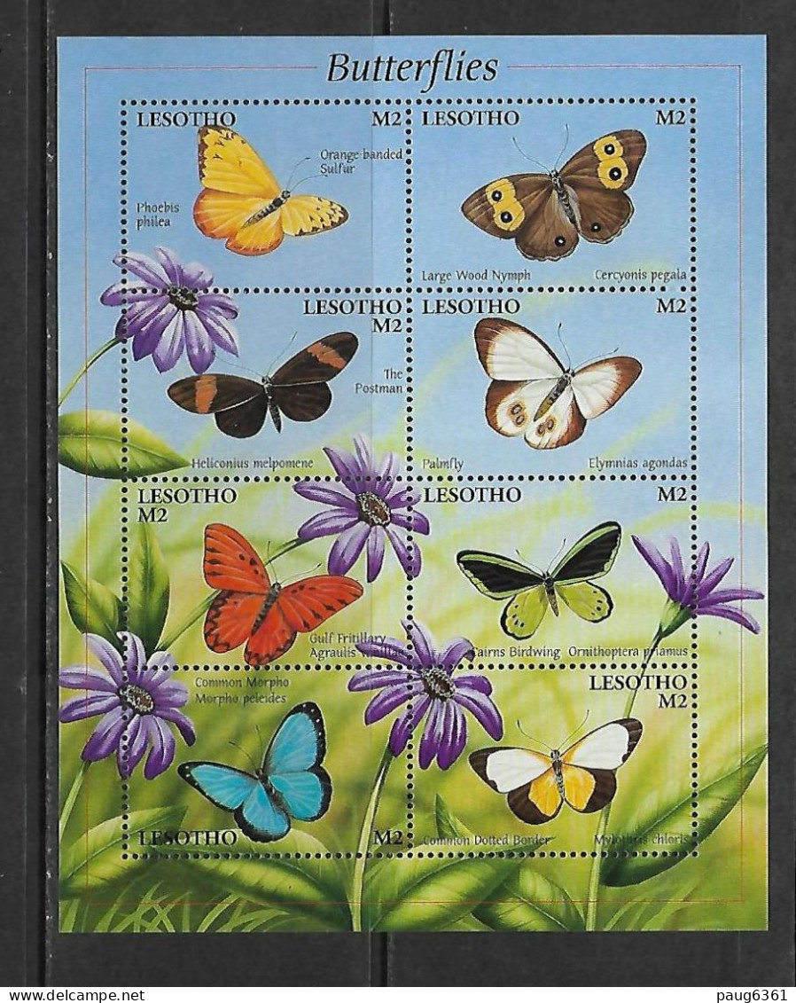 LESOTHO 2001  PAPILLONS  YVERT  N°1671/1678 NEUF MNH** - Papillons