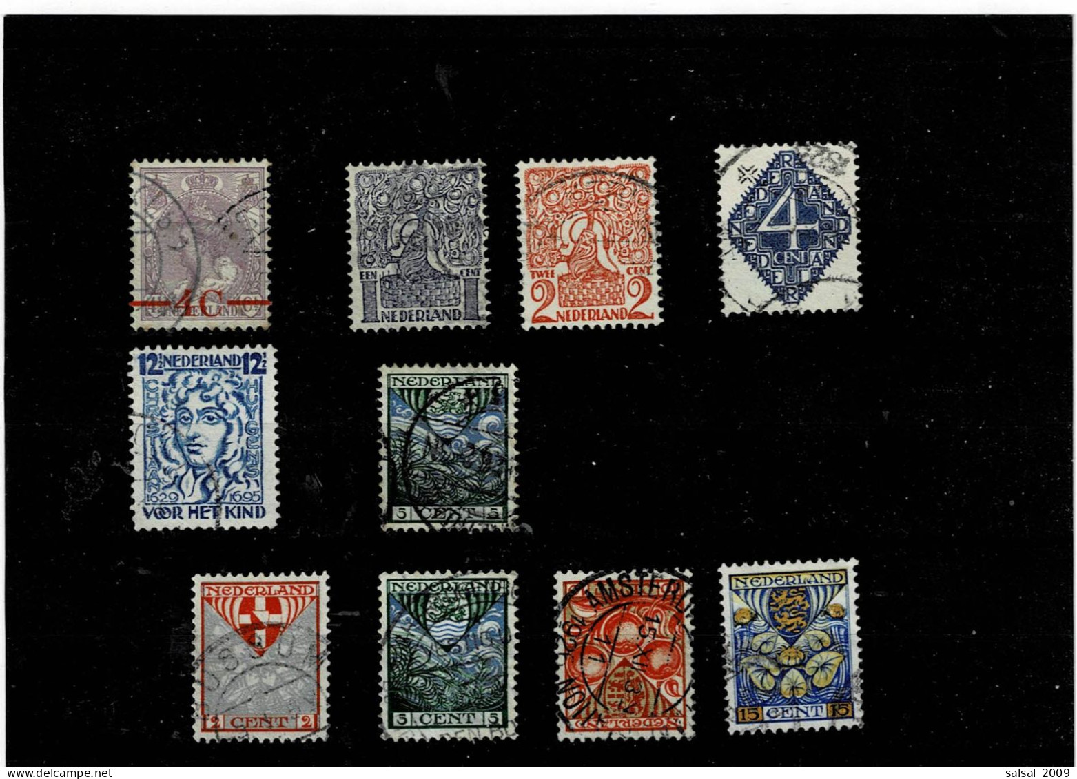 NEDERLAND ,10 Pezzi Usati ,1 Ripetizione ,e 1 Serie Completa ,qualita Ottima - Used Stamps