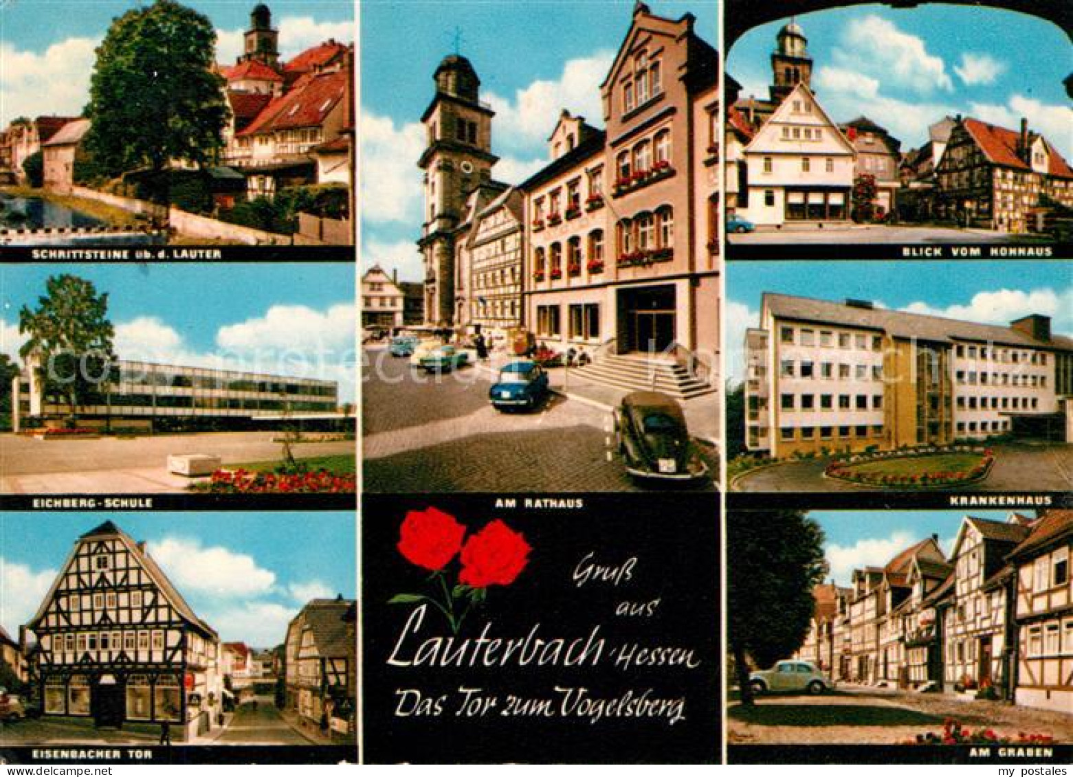 73125487 Lauterbach Hessen Tor Zum Vogelsberg Schrittsteine Schule Eisenbacher T - Lauterbach