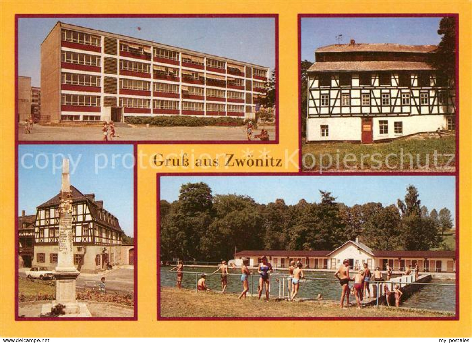 73124972 Zwoenitz Friedrich Engels Oberschule Technisches Denkmal Hotel Ross Zwo - Zwoenitz