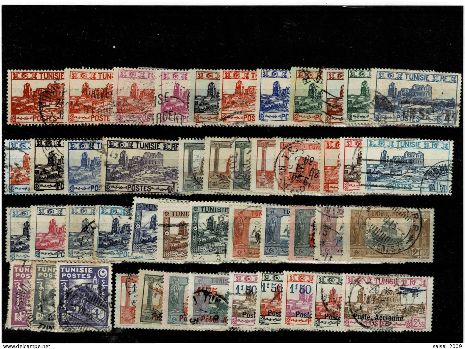 TUNISIA ,colonie Francese ,47 Pezzi Usati ,tutti Diversi ,qualita Ottima - Used Stamps