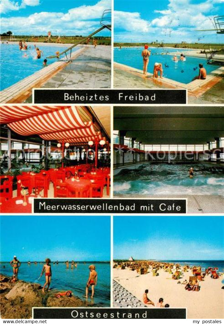 73124186 Damp Freibad Strand Meerwasserwellenbad Mit Cafe Damp - Damp