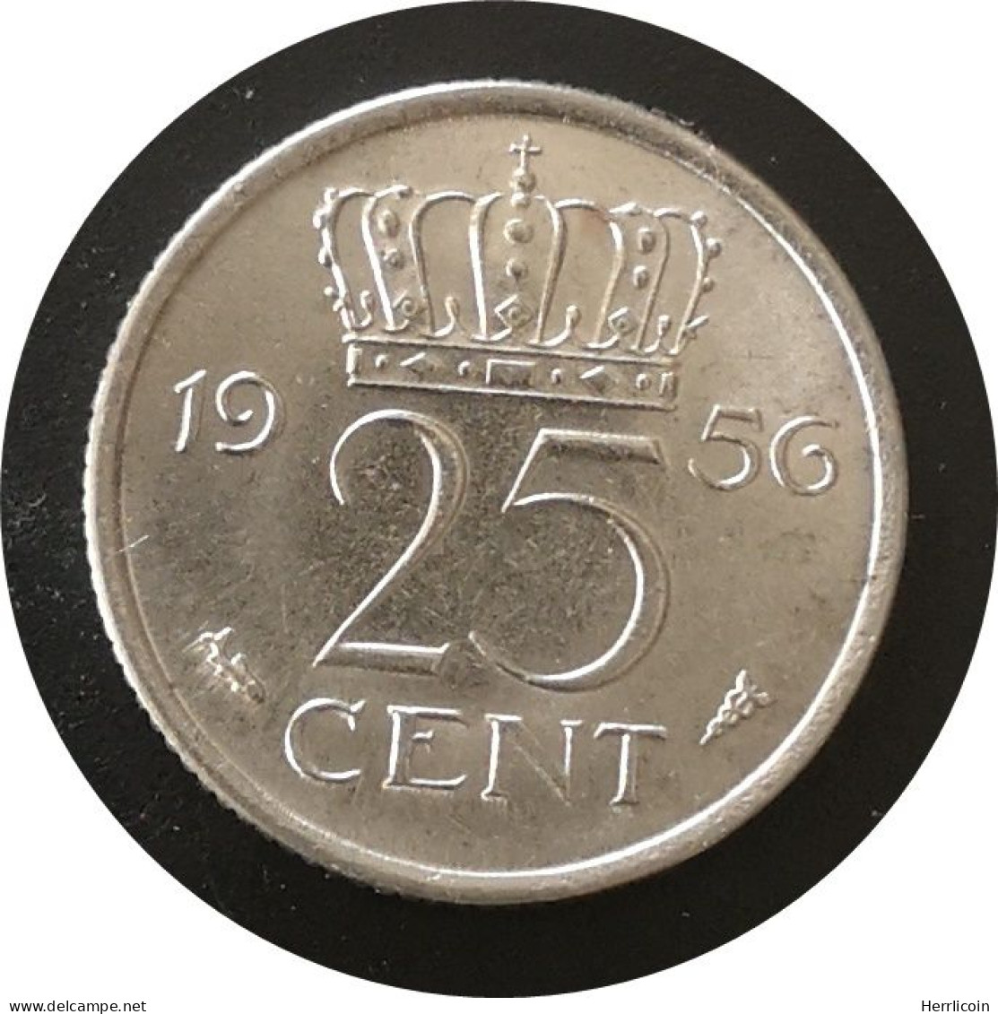 Monnaie 1956 - Pays Bas - 25 Cents Juliana - 1948-1980 : Juliana
